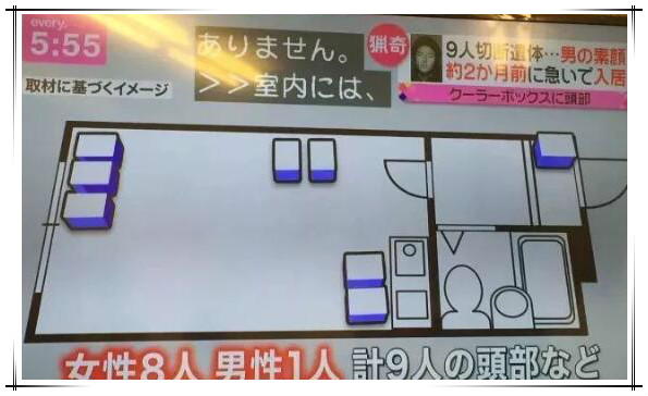 日本一室九尸案，27岁男子二月杀九人（分尸后藏在卧室里）